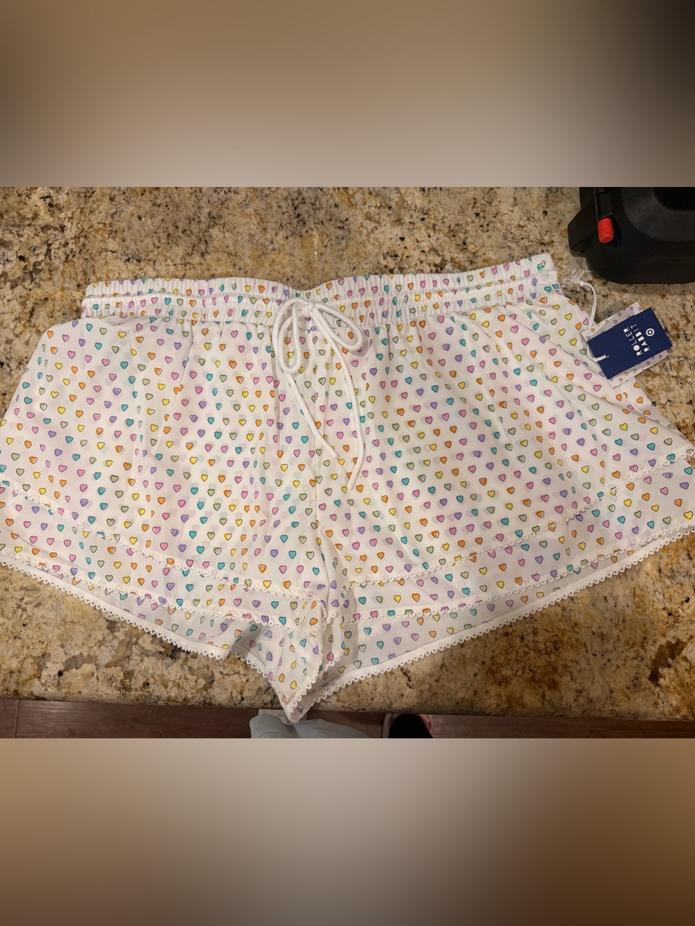 Roller Rabbit x Target collab disco heart shorts